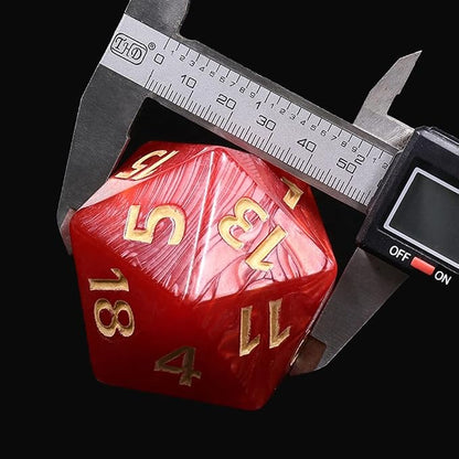 20 Sided DND Dice, D20 Giant Polyhedral Dice, 55mm Titan Large Pearl Color D20 - Image 3