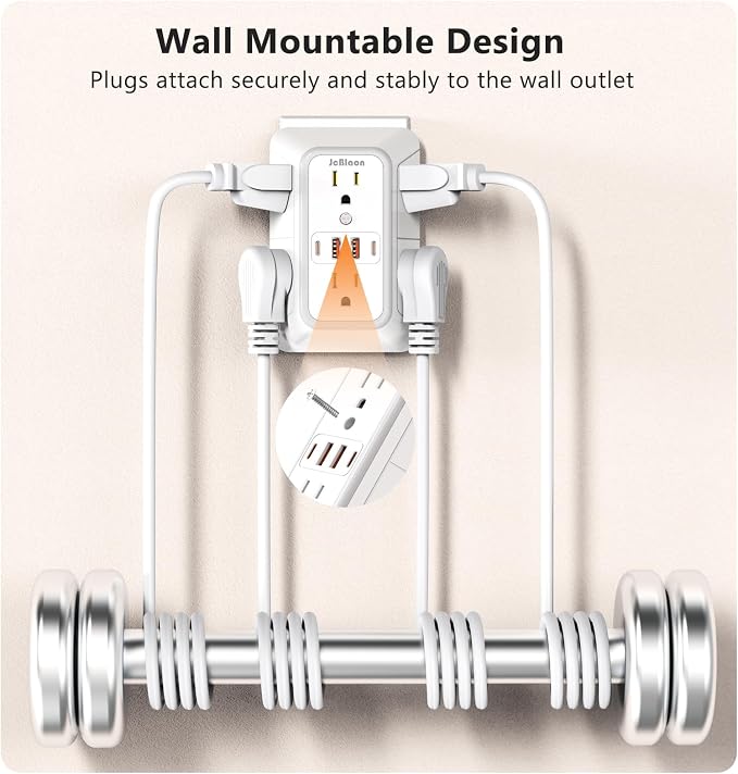 USB Wall Charger Power Strip Surge Protector - Image 3
