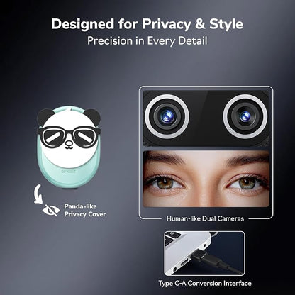 EMEET Piko+ Webcam 4K, World's 1st Dual-Camera AI-Powered 4K Camera, 1/2.55'' - Image 6