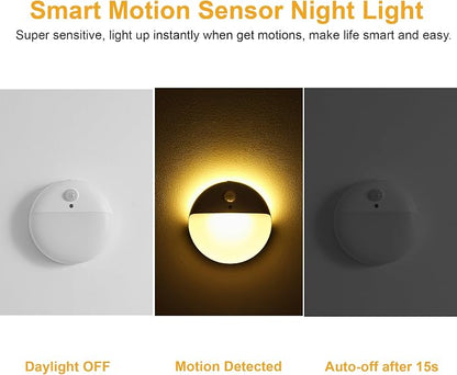YUNLEX 2 Pack Motion Sensor Night Light, 3 Lighting Modes, Stepless Dimming - Image 3