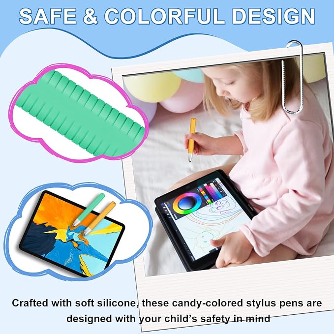 2pcs Kid-Friendly Stylus Pens for Touch Screens, Tablet Stylus Pen - Image 4
