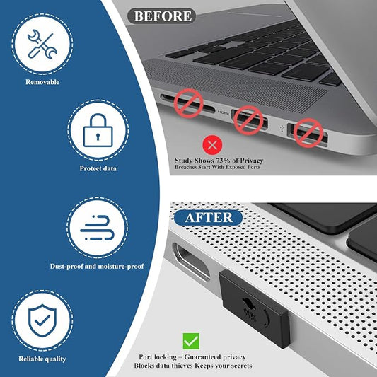 7 PCS USB Port Blockers with 1 Locks - Image 2