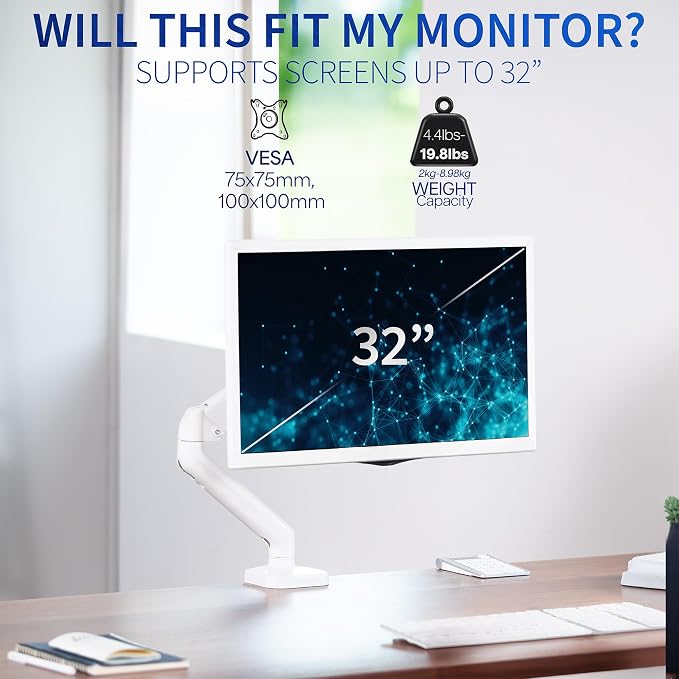 VIVO Single 17 to 32 inch Monitor Height Adjustable Counterbalance Mechanical - Image 6