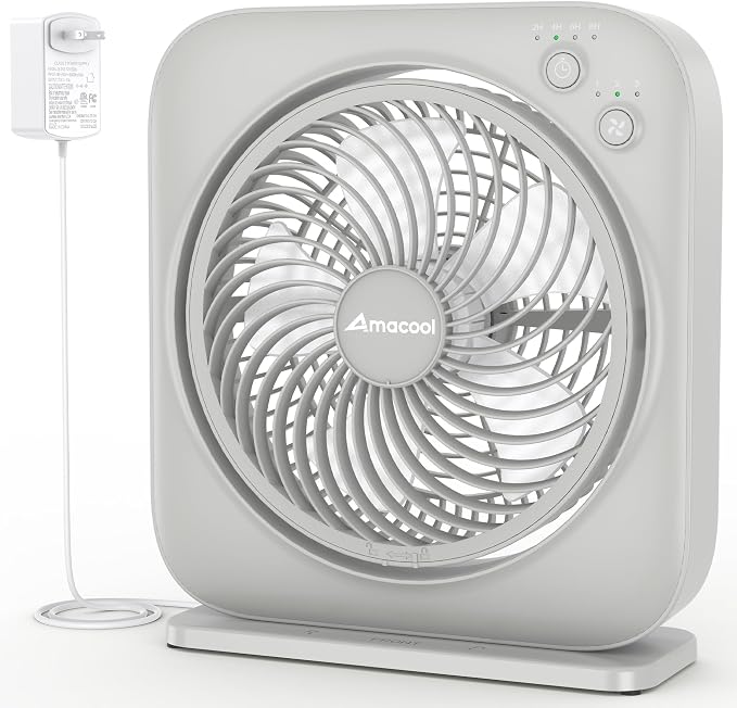 AMACOOL Table Fan, 12 inch Box Fan by AMACOOL