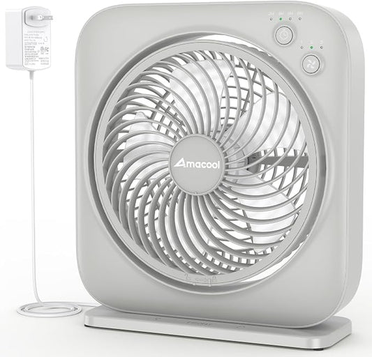 AMACOOL Table Fan, 12 inch Box Fan by AMACOOL