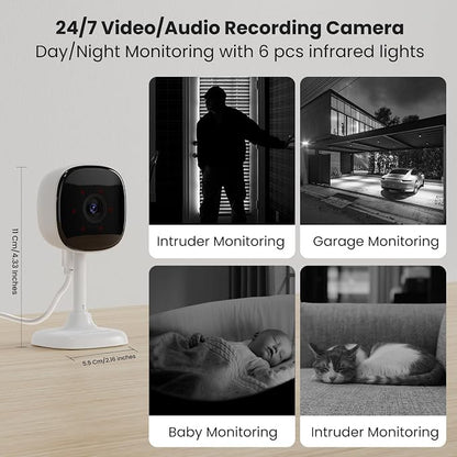 AMOROM 2 Pack 1080P Indoor Wired Security Cameras, Home Indoor Cameras - Image 7
