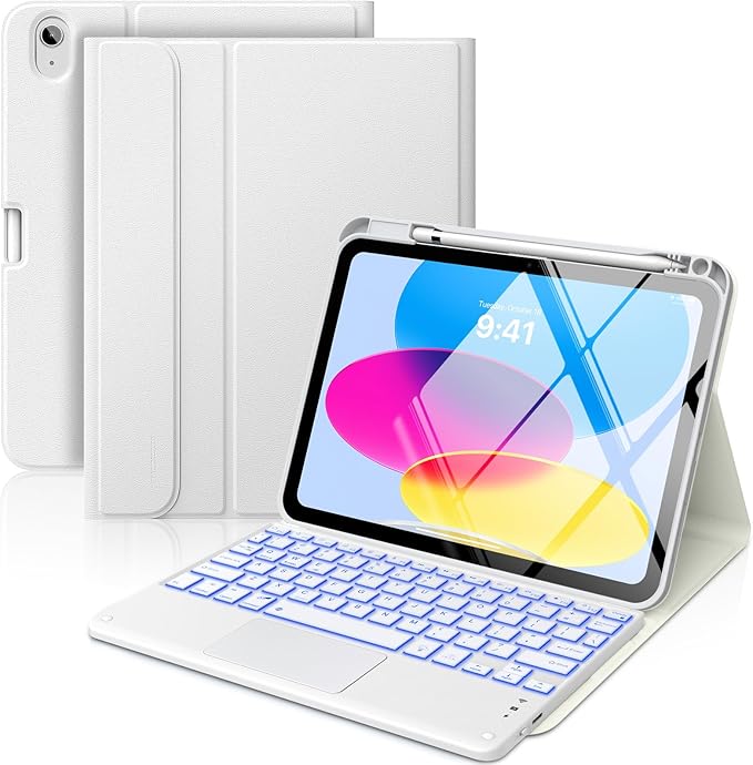 MoKo Touch Keyboard Case for iPad 11th Generation 11 inch 2025, iPad 10th by MoKo