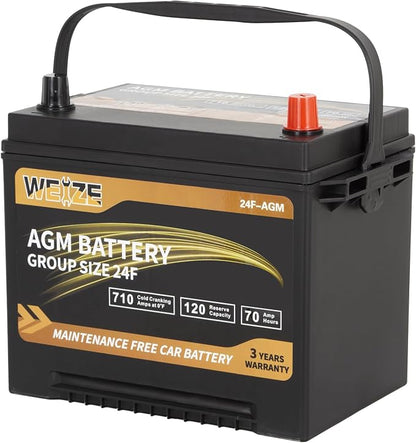 Weize Platinum AGM Battery BCI Group 24F Automotive Battery, 36 Months Warranty - Image 5