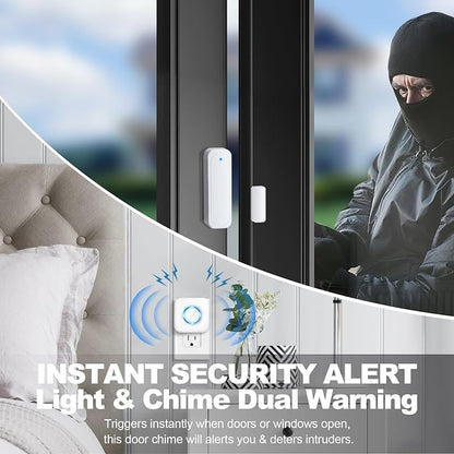 Door Chime, Satisure Door Sensor Chime When Door Opens, Door Entry Alarm - Image 6