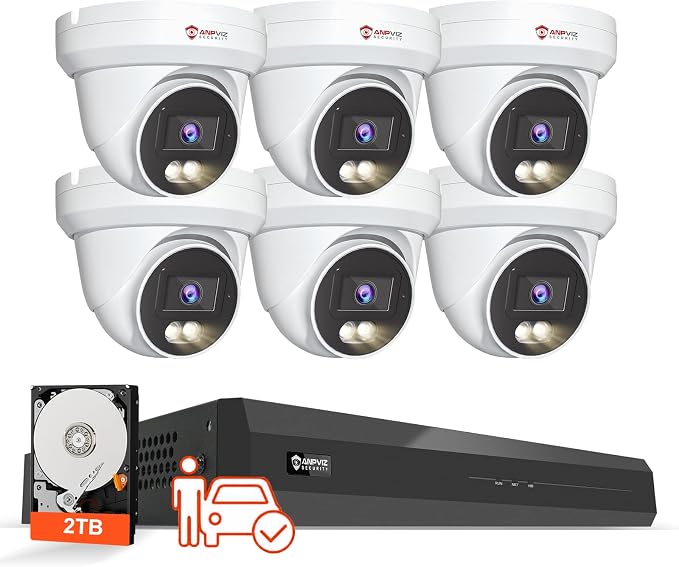 Anpviz 8CH 4K PoE Security Camera System, Smart Dual Light Color Night Vision by AnpvizSecurity