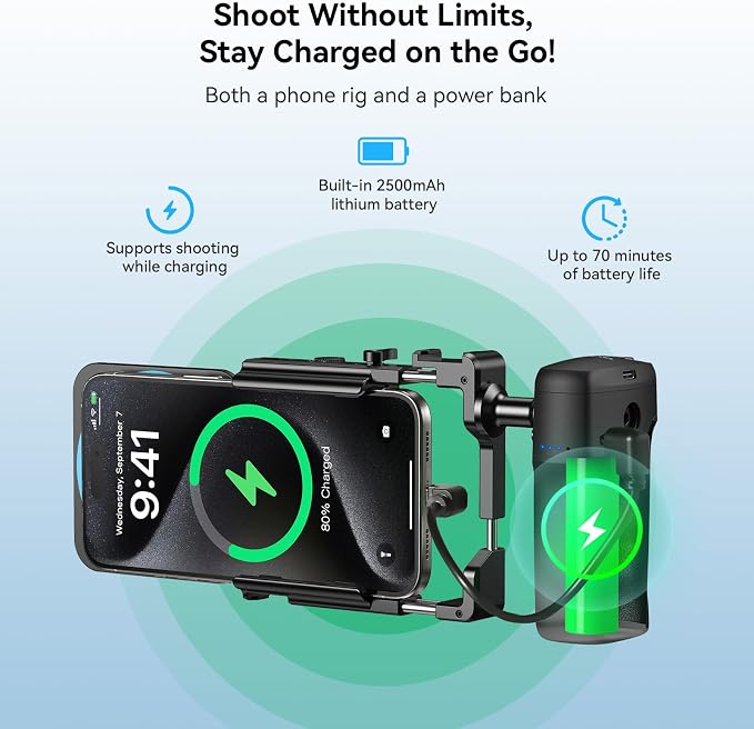 APEXEL Universal Phone Rig Video Kit. Aluminum Handheld Smartphone Vlogging Cage - Image 6