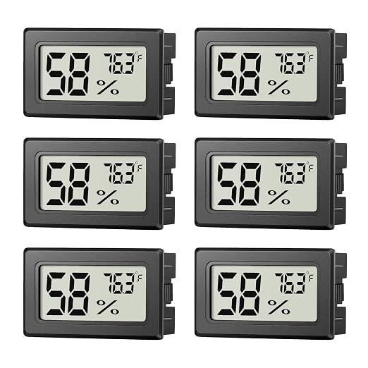 6 Pack Mini Hygrometer Indoor Humidity Meter, Small Digital Thermometer by Unknown