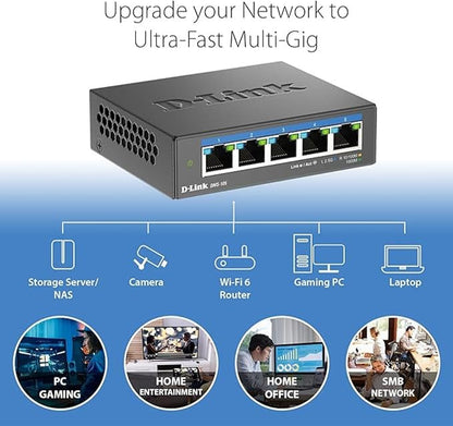 D-Link 5-Port 2.5GB Unmanaged Gaming Switch - Image 4