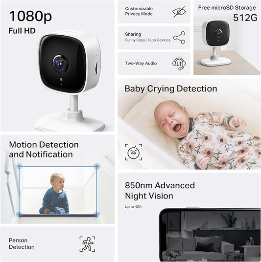 Tapo 1080P Indoor Wired Security Camera - Image 2