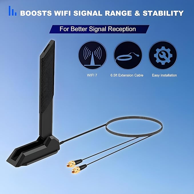 WiFi 7 Gaming Motherboard Magnetic Base Antenna - Image 4