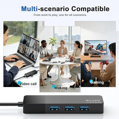 ALL-LUCKY USB to Ethernet Adapter, 4 in 1 USB C to Ethernet Adapter Hub - Image 4