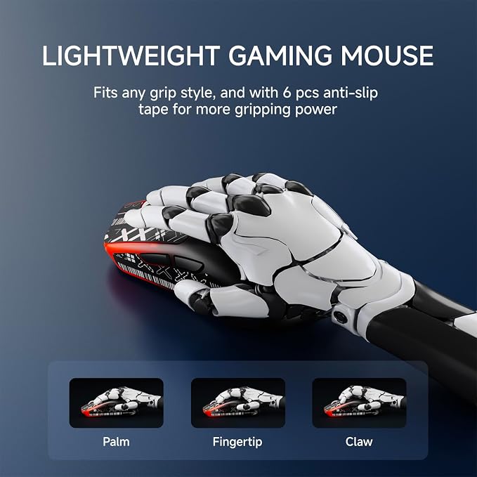 EWEADN X23Pro Wireless Gaming Mouse, 2.4G/BT5.0/USB-C Esports Gaming Mouse - Image 6