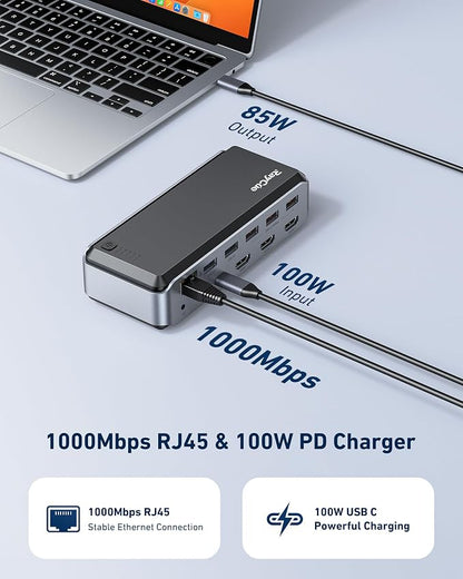 USB C Docking Station Triple Monitor, Raycue 15 IN1 MacBook Pro Docking Station - Image 7