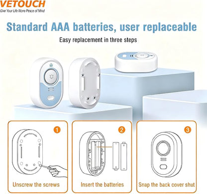 Water Leak Detector with Loud Alarm, 100dB Siren & LED Flash, Water Sensor Alarm - Image 8