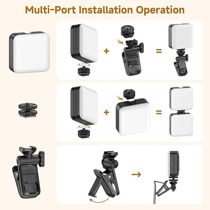 80 LED Selfie Light with 3 Modes, Portable Phone Light with Clip & 1/4 in Screw - Image 5