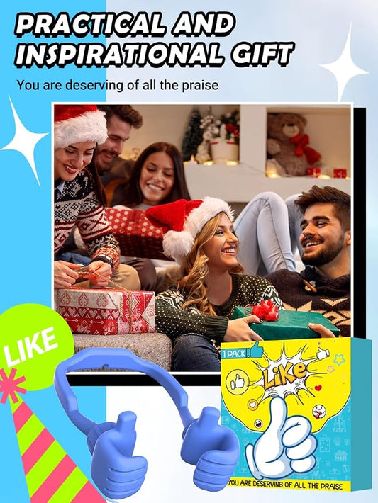 Gifts for Teens Boys Kids Men Adults Cell Phone Stand: Flexible Thumbs Up Lazy - Image 2