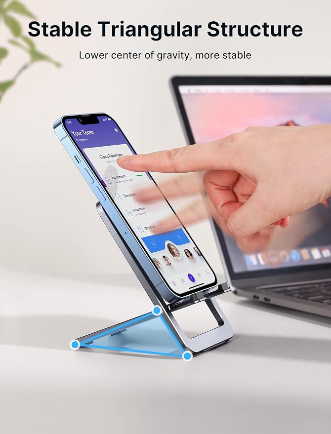 JSAUX Cell Phone Stand Foldable Aluminum Adjustable Phone Holder - Image 6