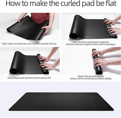 YSAGi Office Desk Pad, Desk Mat, 23.6" x 13.7" Ultra Thin Waterproof PU Leather - Image 7