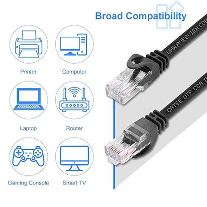 CAT 6 Ethernet Cable 10FT, Indoor High-Speed 10Gbps Snagless CAT6 10FT Ethernet - Image 3