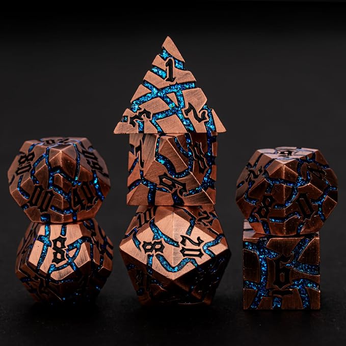 Dice Set D&D Dungeons and Dragons Dice D20 Metal DND Dice Set by Maywin