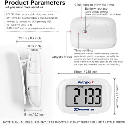 AVTREK 3D Step Counter Clip On - Image 7