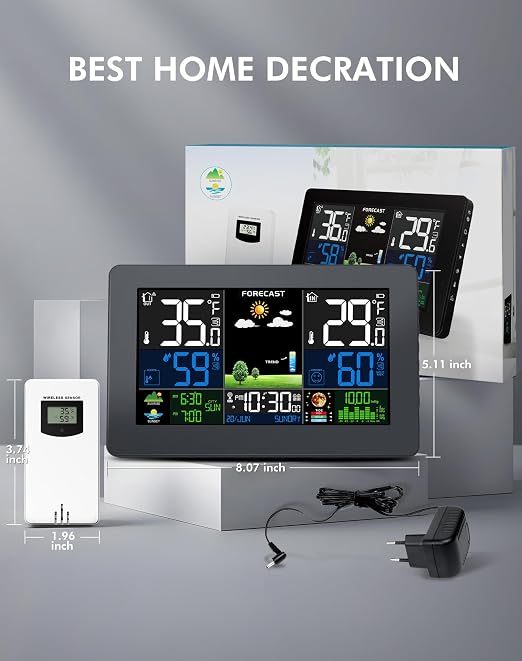 Weather Station Wireless Indoor Outdoor, Digital Thermometer - Image 6
