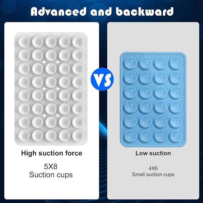 Silicone Double Sided Suction Phone Case Mount, Detachable Hands Free & Strong - Image 4