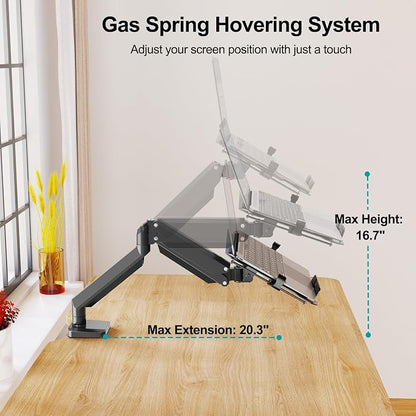 MOUNT PRO Laptop Arm Mount for Desk, 2 in 1 Function Monitor Laptop Stand - Image 7