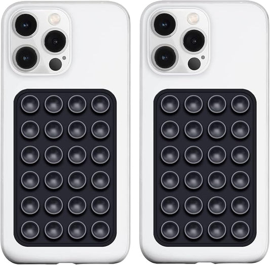 2 Pack Silicone Suction Phone Case Mount, Silicon Adhesive Phone Grip by LvShuLiangPin