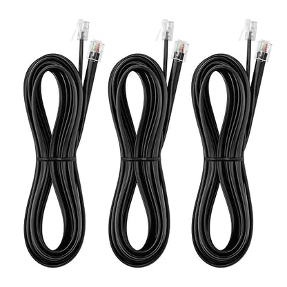 Vthahaby 20 FT - 3Pack RJ12 Phone Cable 6P6C, Male to Male Straight Wired by Unknown