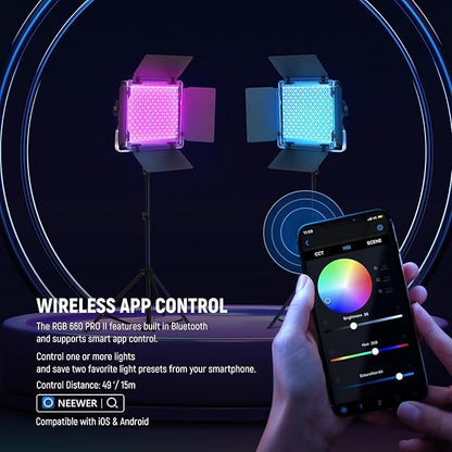 NEEWER Upgraded RGB LED Studio Video Light - Image 4