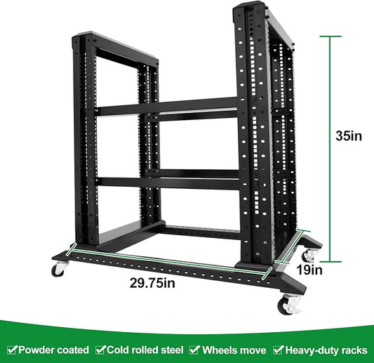 15U Server Rack/4-Post 19in Network Rack/Open Frame Rack - Image 2