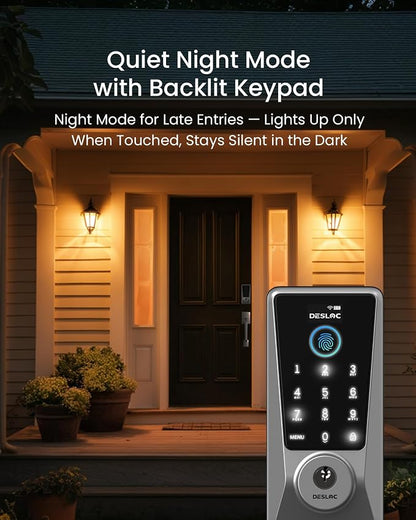 DESLOC Smart Lock D110 Plus, WiFi Fingerprint Smart Front Door Lock - Image 10