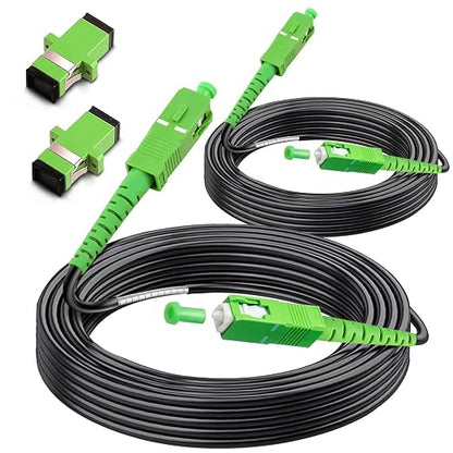 SC/APC to SC/APC Fiber Optic Internet Cable, Outdoor Armored Single Mode Patch by Bangun