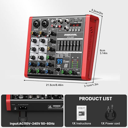 4 Channel Audio Interface DJ Mixer - Image 7