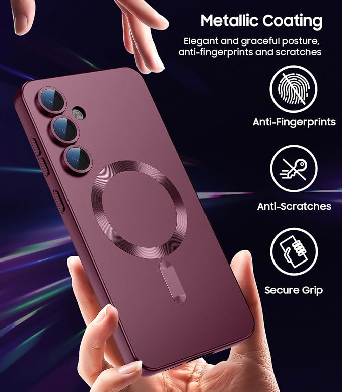 Magnetic for Samsung Galaxy S25 Case Slim Soft Silicone Bumper Shockproof - Image 6