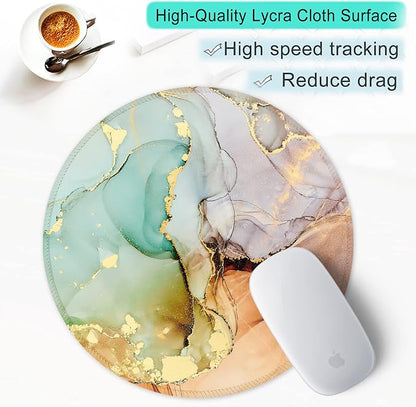 ITNRSIIET Round Mouse Pad with Stitched Edge Premium-Textured Waterproof - Image 6