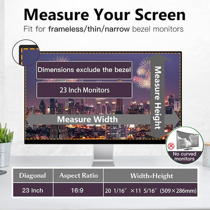 Magnetic Computer Privacy Screen Shield 23 Inch - Image 8