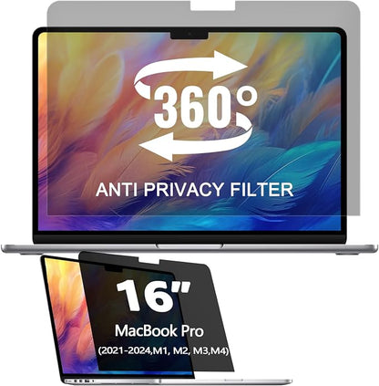 360° Privacy Screen Protector for MacBook Pro 16 Inch, Privacy Screen Filter by Halloive
