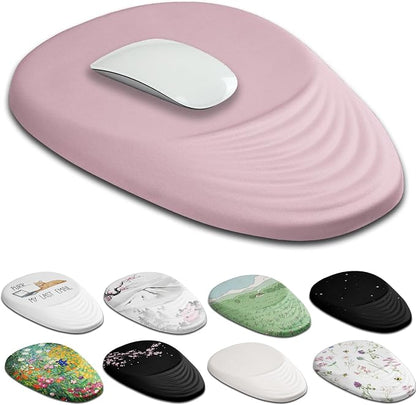 Ergonomic Mouse Pad Wrist Rest, Memory Foam Massage Design & Non-Slip PU Base by Armanza