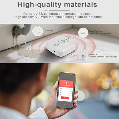 WiFi Water Leak Detectors 100dB Smart Water Sensor Alarm - Image 6