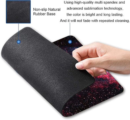 Galaxy Glitter Nebula Mouse Pad, Waterproof Non-Slip Rubber Base, 9.5"x7.9" Inch - Image 2