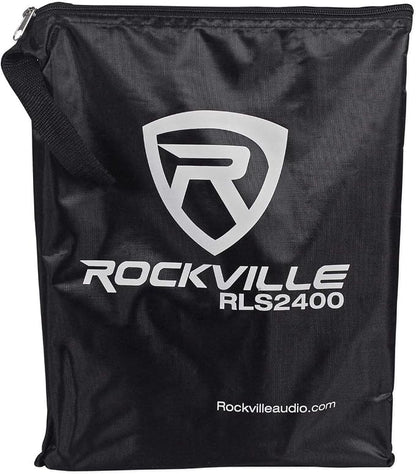 Rockville RLS2400 Lightweight Folding DJ Laptop Stand, Adjustable Height - Image 3
