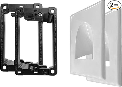 2 Pack Wall Plate Cable Pass Through by BestMounts