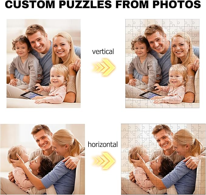 Custom Puzzles from Photos, Personalized Natural Wood Puzzle - Image 4